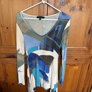 Karen Kane Multicolor Abstract Long Sleeve Top
